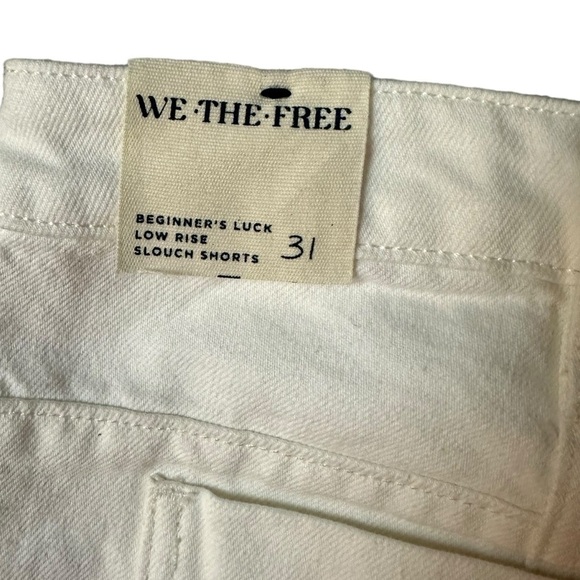 Free People Beginner’s Luck Slouch Shorts in Optic White Size 31 NWT NEW - Picture 12 of 16